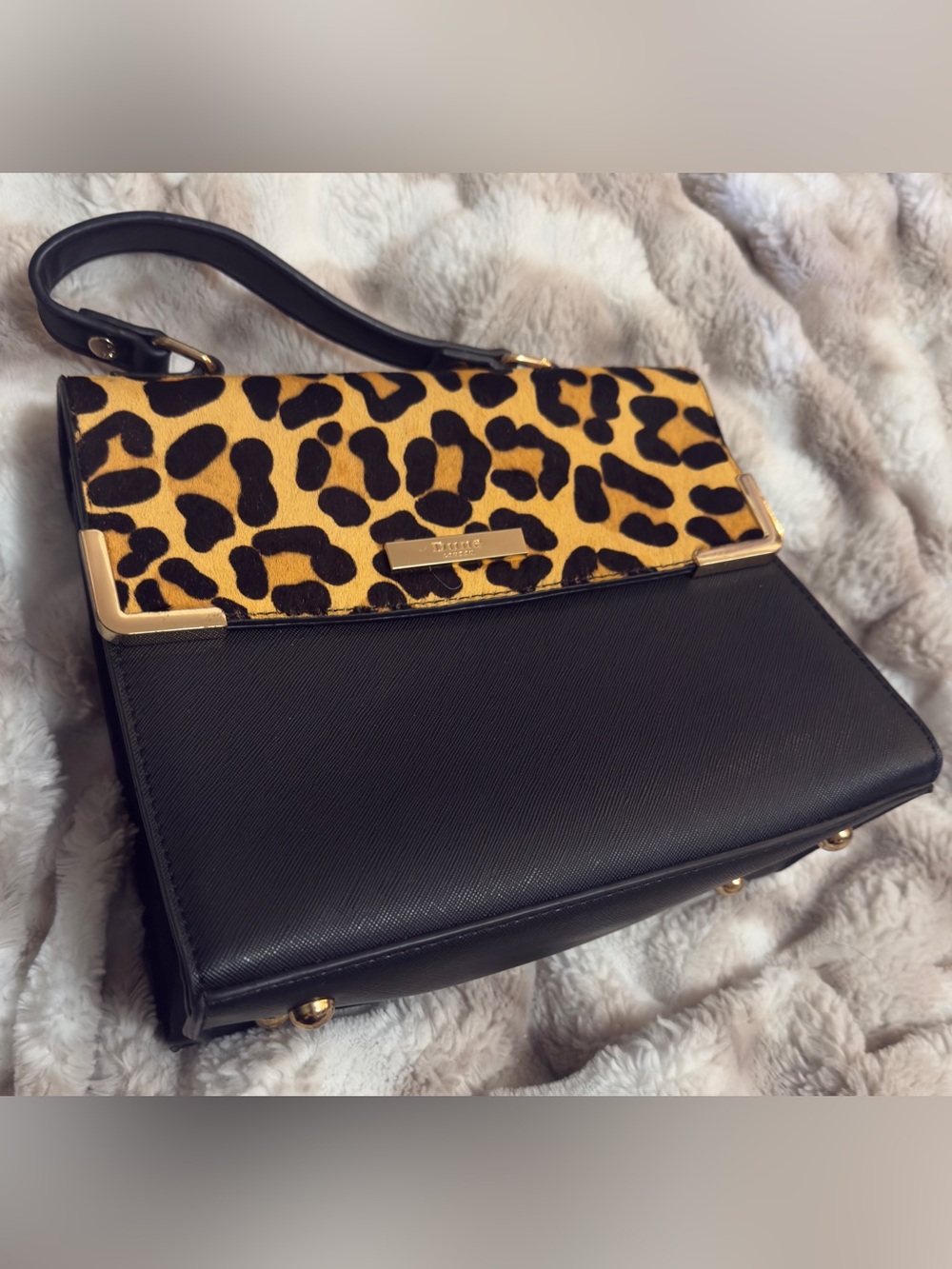 Dune London Leopard Calf Hair Purse
